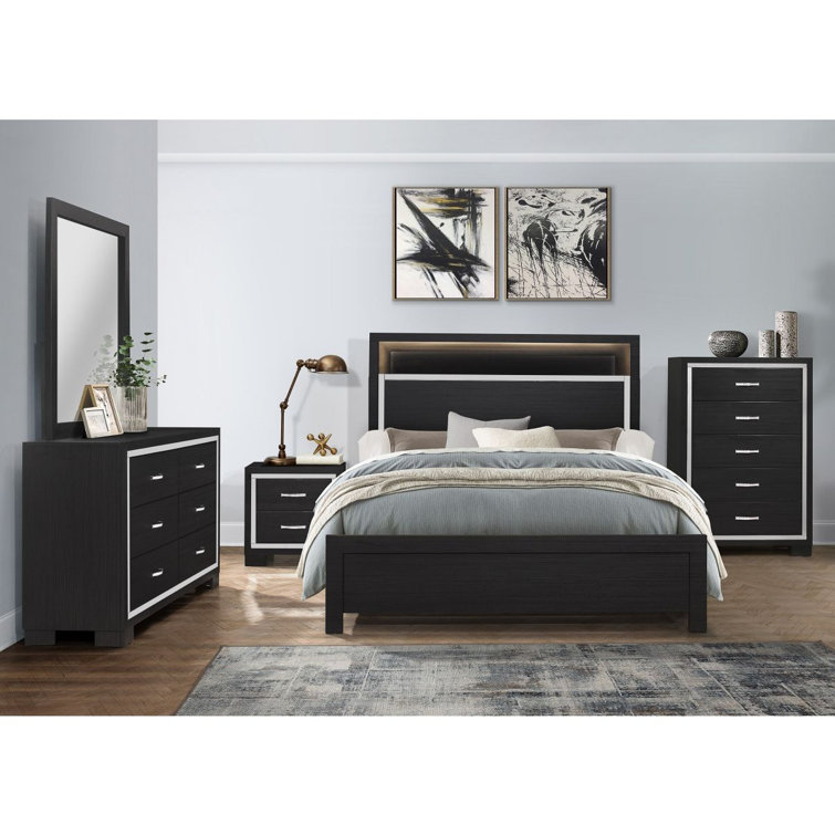 Black led clearance bedroom set